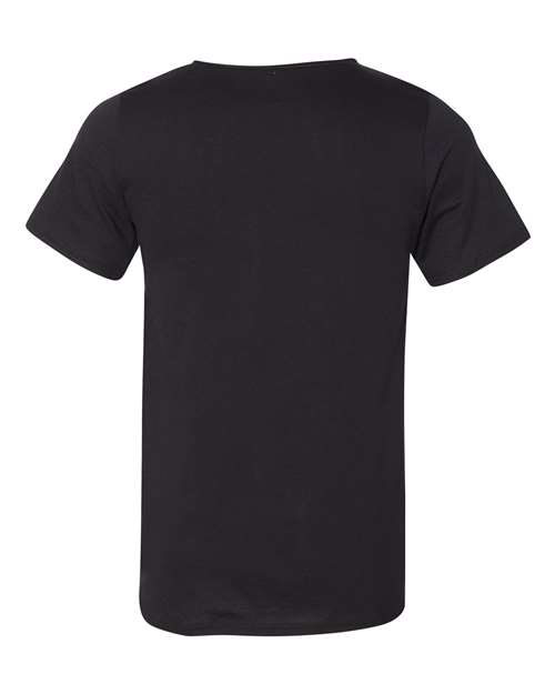 Unisex Raw Neck Tee - Black Back