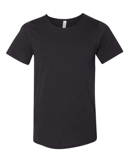 Unisex Raw Neck Tee - Black Front