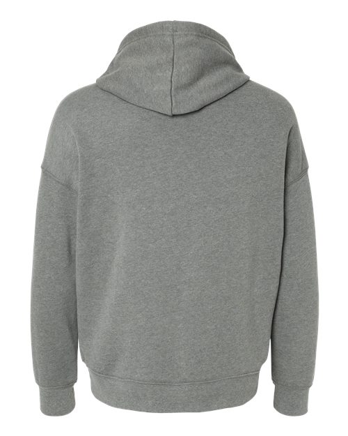 Unisex Sponge Fleece Drop Shoulder Hoodie Sweatshirt - Deep Heather Back