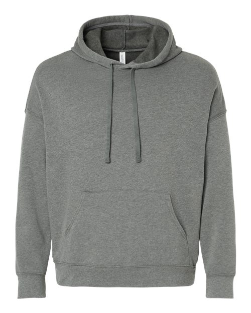 Unisex Sponge Fleece Drop Shoulder Hoodie Sweatshirt - Deep Heather Front