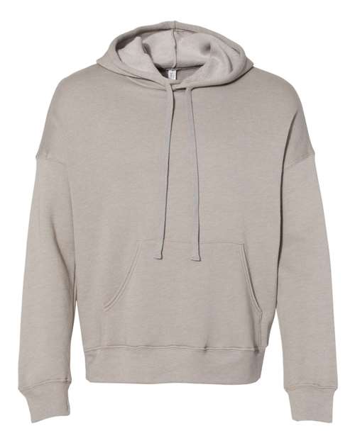 Unisex Sponge Fleece Drop Shoulder Hoodie Sweatshirt - Heather Stone Front