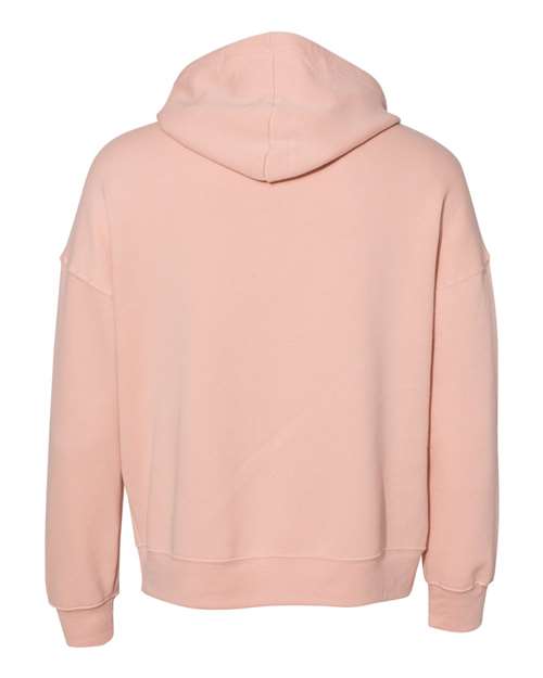 Unisex Sponge Fleece Drop Shoulder Hoodie Sweatshirt - Peach Back