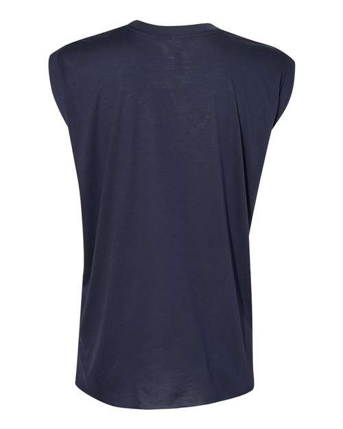 Women’s Flowy Rolled Cuffs Muscle Tee - Midnight Back