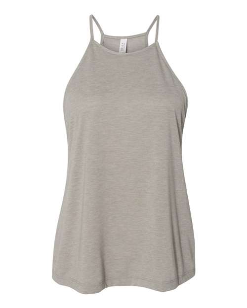 Women's Flowy High-Neck Tank - Heather Stone Front