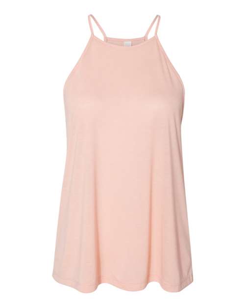 Women's Flowy High-Neck Tank - Peach Front