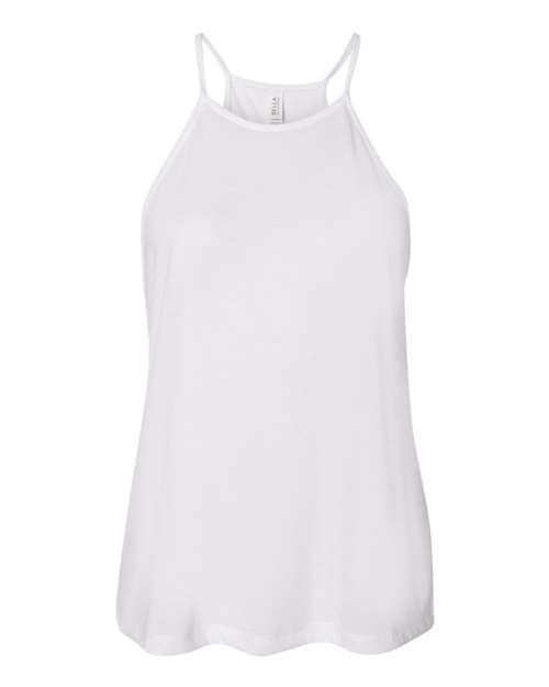Women's Flowy High-Neck Tank - White Front