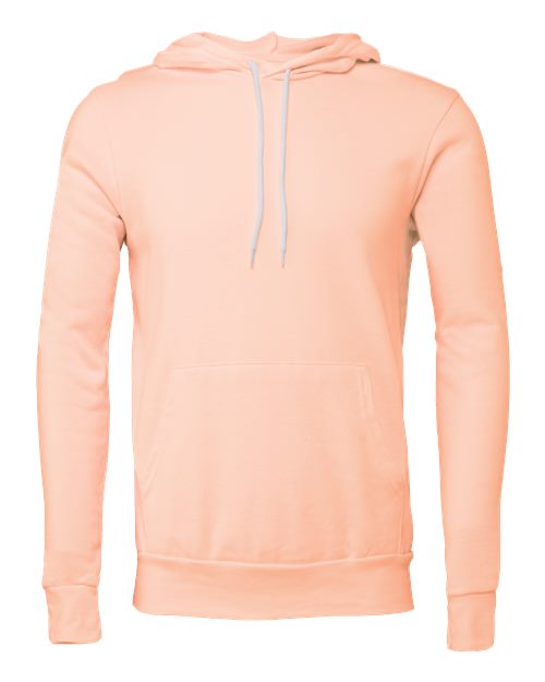 Unisex Sponge Fleece Hoodie Sweatshirt - Peach Front