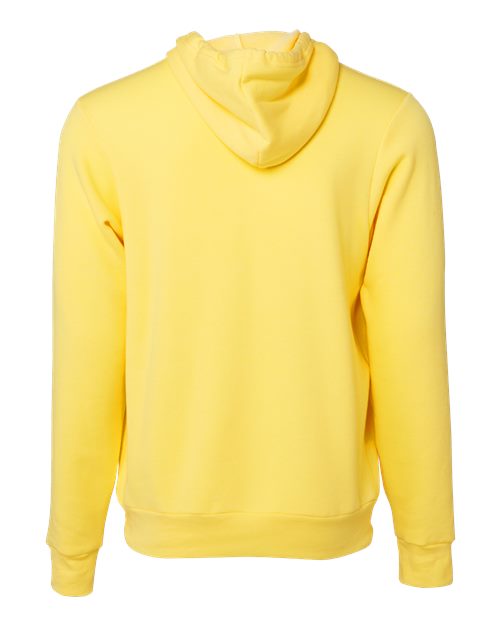 Unisex Sponge Fleece Hoodie Sweatshirt - Yellow Back