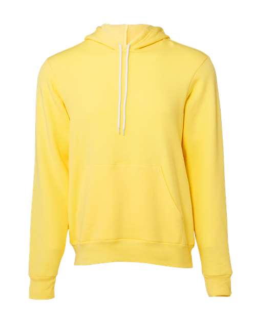 Unisex Sponge Fleece Hoodie Sweatshirt - Yellow Front