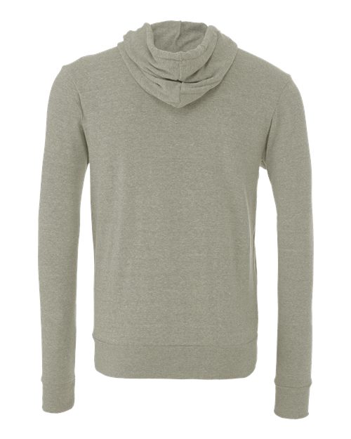 Unisex Sponge Fleece Full-Zip Hoodie Sweatshirt - Heather Stone Back