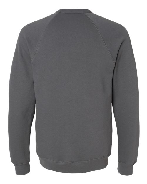 Unisex Sponge Fleece Raglan Crewneck Sweatshirt - Asphalt Back