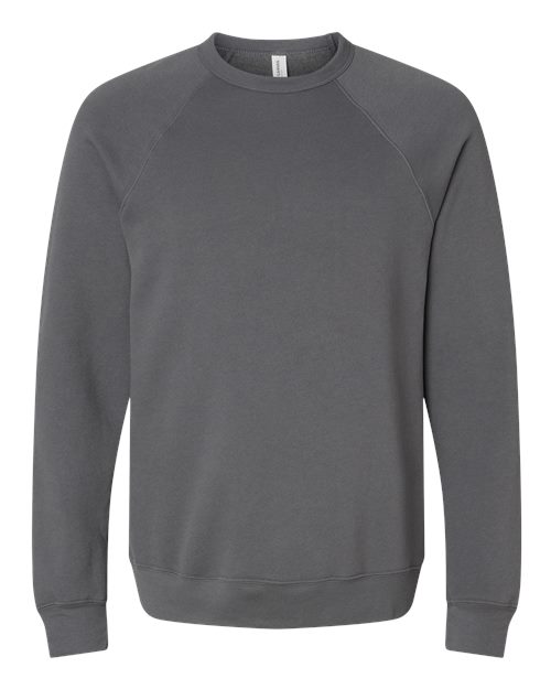 Unisex Sponge Fleece Raglan Crewneck Sweatshirt - Asphalt Front
