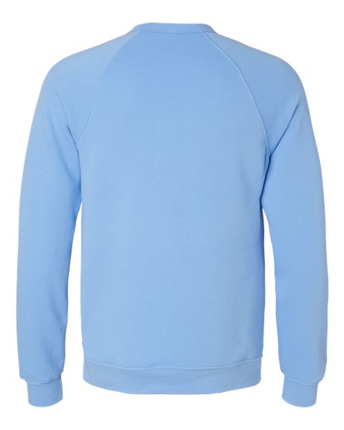 Unisex Sponge Fleece Raglan Crewneck Sweatshirt - Carolina Blue Back