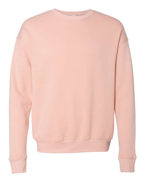 Unisex Sponge Fleece Drop Shoulder Crewneck Sweatshirt - Peach Front