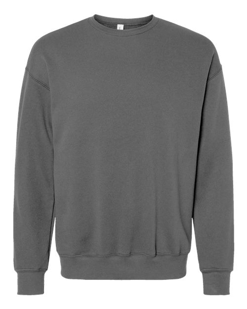 Unisex Sponge Fleece Drop Shoulder Crewneck Sweatshirt - Asphalt Front
