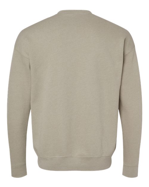 Unisex Sponge Fleece Drop Shoulder Crewneck Sweatshirt - Heather Stone Back