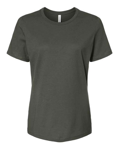 Women’s Relaxed Jersey Tee - Military Green Front