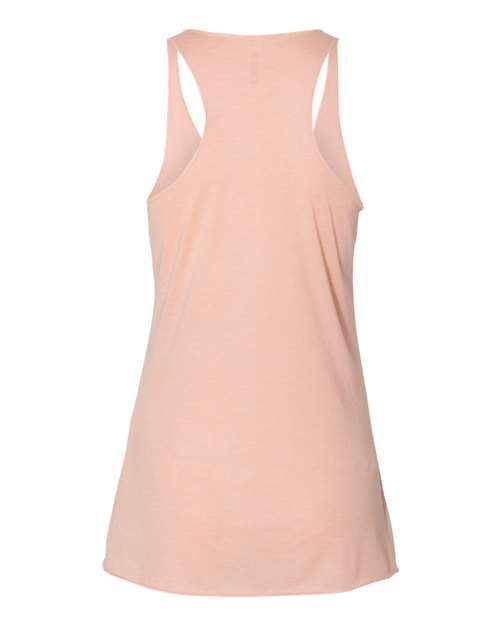 Women's Triblend Racerback Tank - Peach Triblend Back