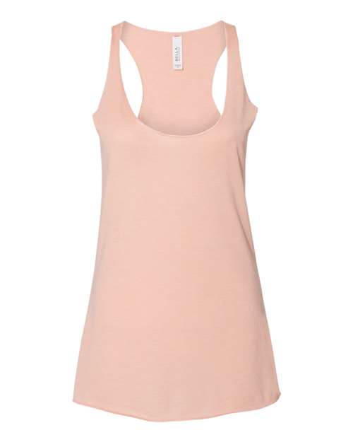 Women's Triblend Racerback Tank - Peach Triblend Front
