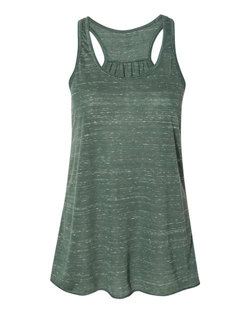 Women's Flowy Racerback Tank - Forest Marble Front