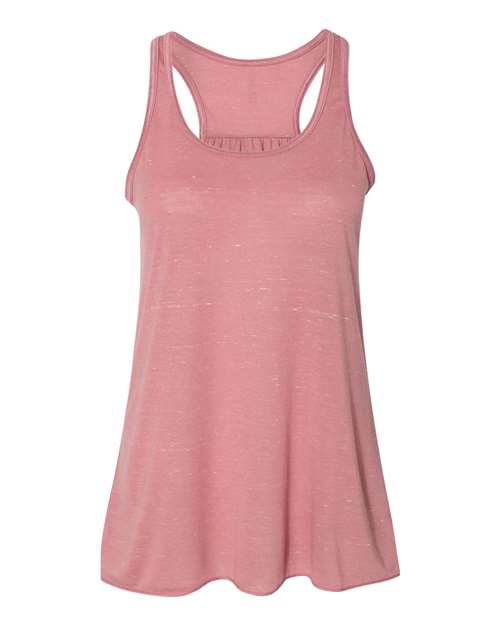 Women's Flowy Racerback Tank - Mauve Marble Front
