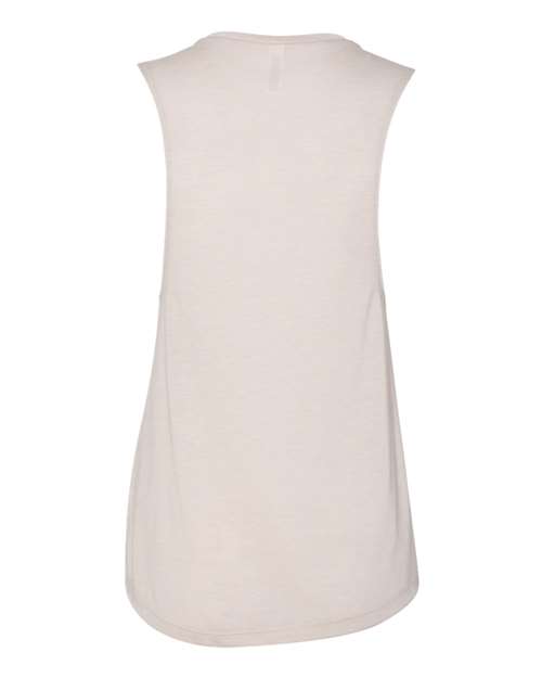 Women's Flowy Scoop Muscle Tank - Heather Dust Back