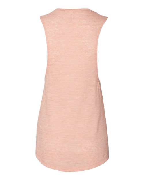 Women's Flowy Scoop Muscle Tank - Peach Slub Back