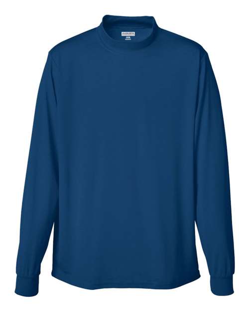 Unisex Wicking Mock Turtleneck - Navy Front