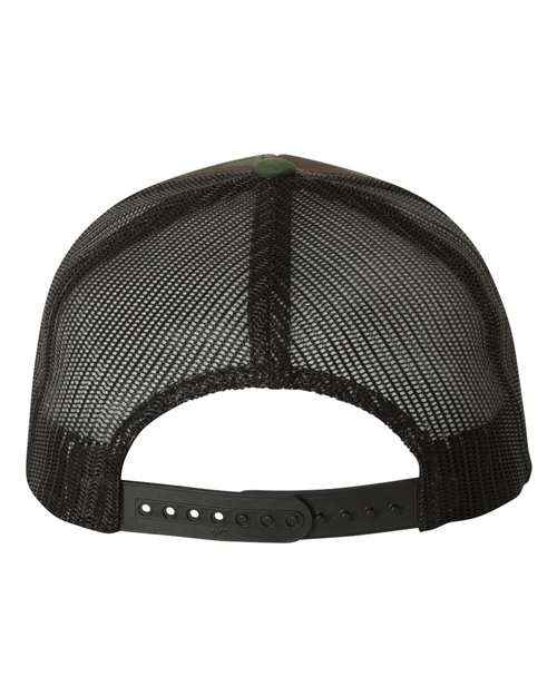 Retro Trucker Cap - Green Camo/ Black Back