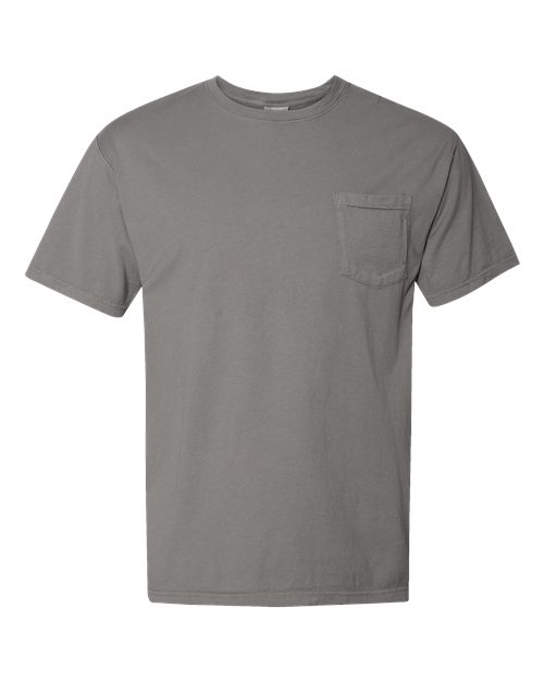 Unisex Garment-Dyed Pocket T-Shirt - Concrete Grey Front