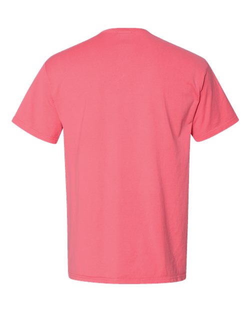 Unisex Garment-Dyed Pocket T-Shirt - Coral Craze Back