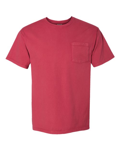 Unisex Garment-Dyed Pocket T-Shirt - Crimson Fall Front