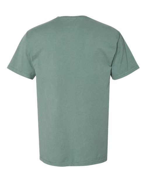 Unisex Garment-Dyed Pocket T-Shirt - Cypress Green Back