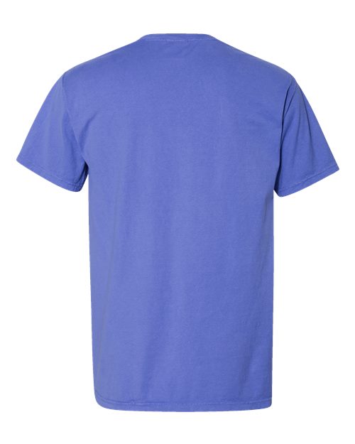 Unisex Garment-Dyed Pocket T-Shirt - Deep Forte Blue Back