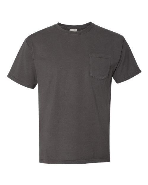 Unisex Garment-Dyed Pocket T-Shirt - New Railroad Grey Front