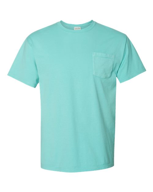Unisex Garment-Dyed Pocket T-Shirt - Mint Front