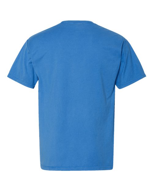 Unisex Garment-Dyed Pocket T-Shirt - Summer Sky Blue Back