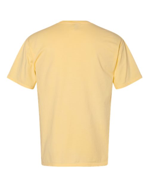 Unisex Garment-Dyed Pocket T-Shirt - Summer Squash Yellow Back