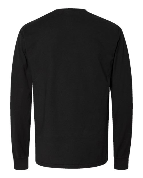 Unisex Garment-Dyed Long Sleeve T-Shirt - Black Back