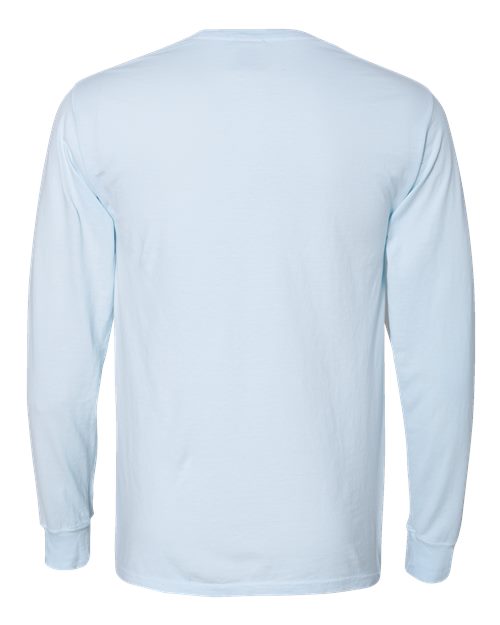 Unisex Garment-Dyed Long Sleeve T-Shirt - Soothing Blue Back