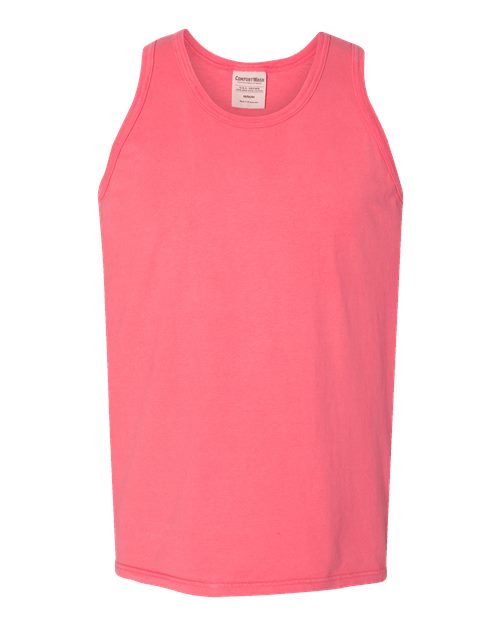 Unisex Garment-Dyed Unisex Tank Top - Coral Craze Front