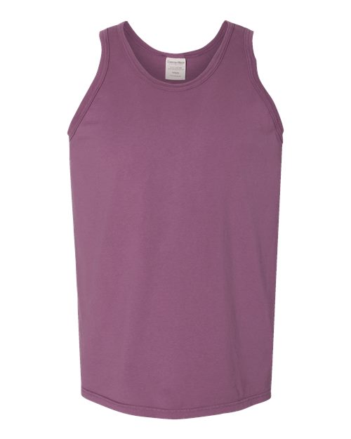 Unisex Garment-Dyed Unisex Tank Top - Purple Plum Raisin Front