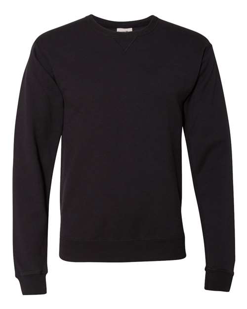 Unisex Garment-Dyed Crewneck Sweatshirt - Black Front