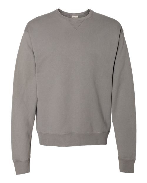 Unisex Garment-Dyed Crewneck Sweatshirt - Concrete Grey Front