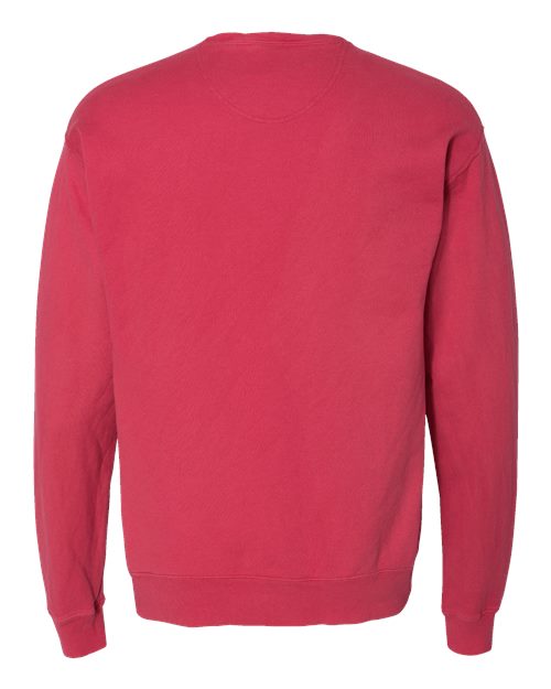 Unisex Garment-Dyed Crewneck Sweatshirt - Crimson Fall Back
