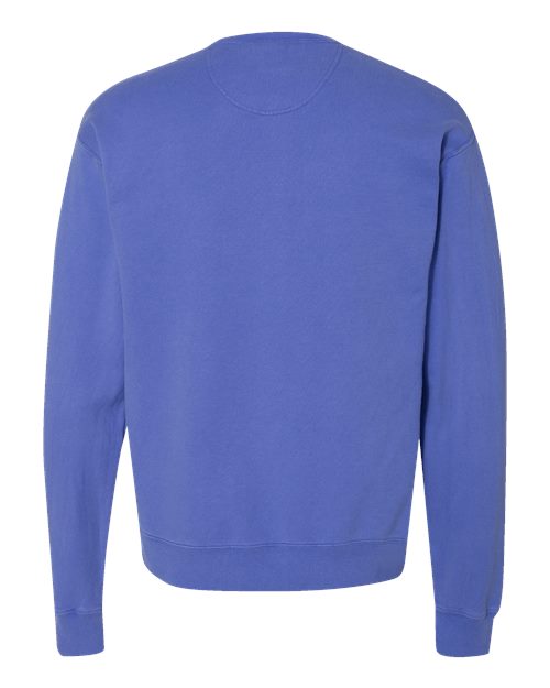 Unisex Garment-Dyed Crewneck Sweatshirt - Deep Forte Blue Back