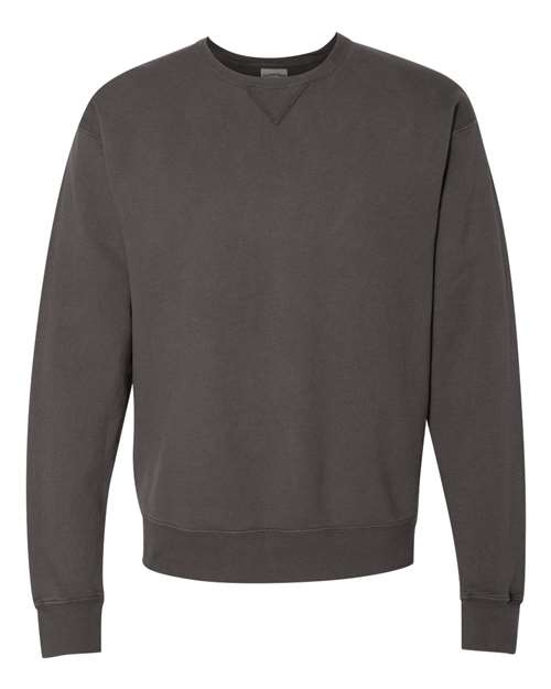 Unisex Garment-Dyed Crewneck Sweatshirt - New Railroad Grey Front