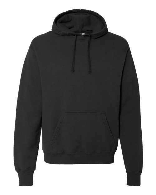 Unisex Garment-Dyed Hooded Sweatshirt - Black Front