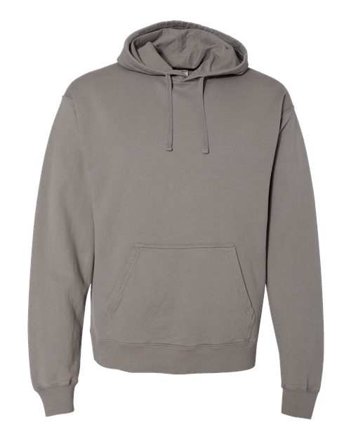 Unisex Garment-Dyed Hooded Sweatshirt - Concrete Grey Front