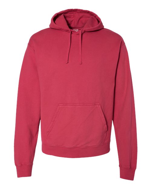Unisex Garment-Dyed Hooded Sweatshirt - Crimson Fall Front